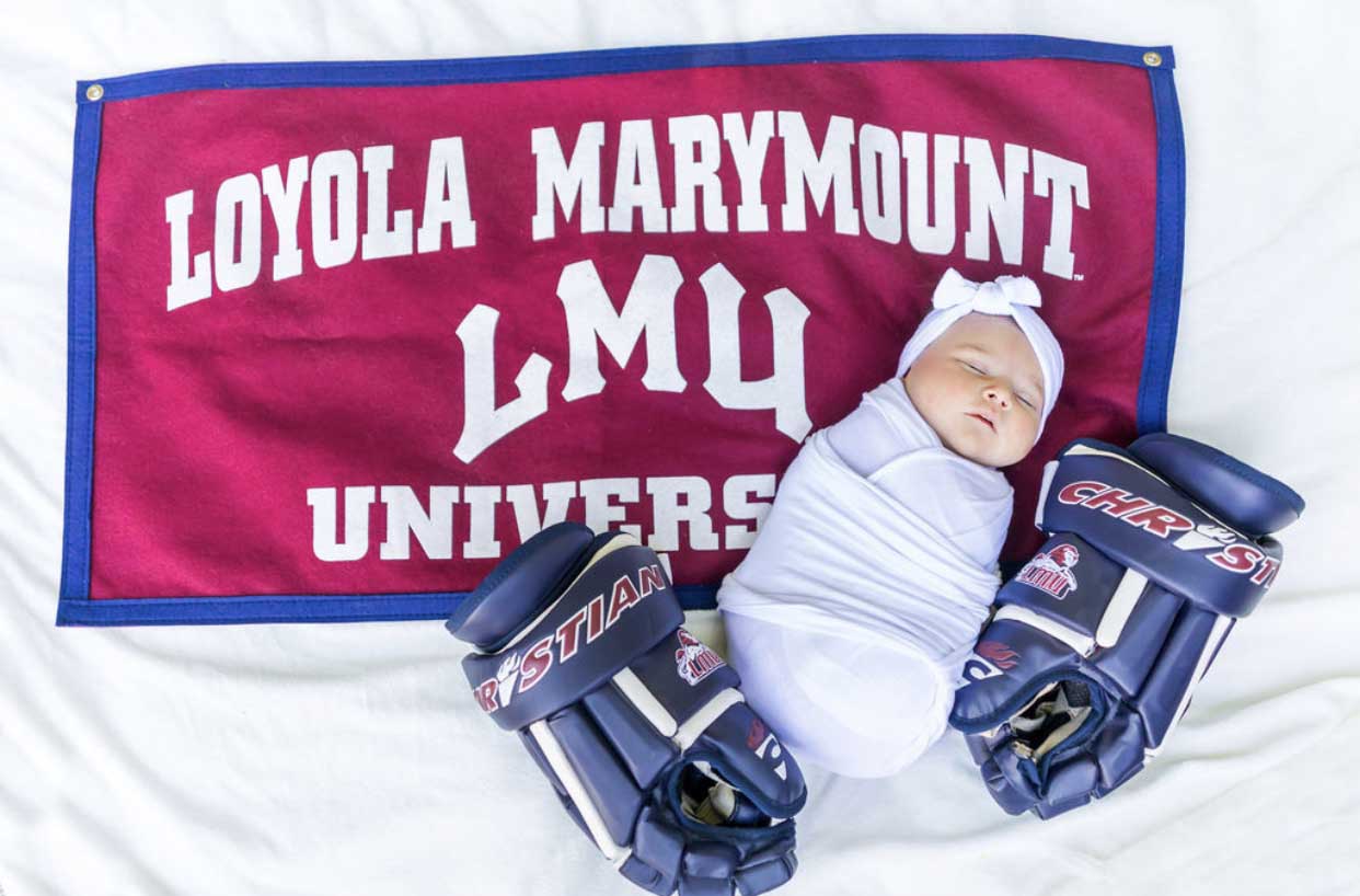 Baby with LMU flag